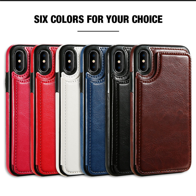 vintage leather iphone x cardholder case