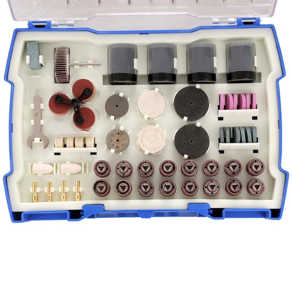 Built Industrial 1/8 in Rotary Tool Accessories Kit, Tool Bits for Grinding, Sanding, Sharpening, Carving (365 Piece Set)