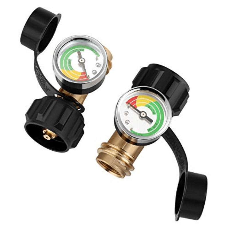 Propane Tank Gauge Brass Adapter W/gas Pressure Level Meter - Temu