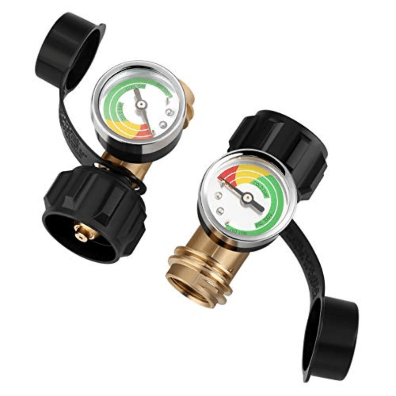 2pcs, Upgraded Propane Tank Gauge Level Indicator, LP Tank Gauge For 5-40  Lb Propane Tank With QCC1 Connection, Suitable For Cylinder, BBQ Gas Grill