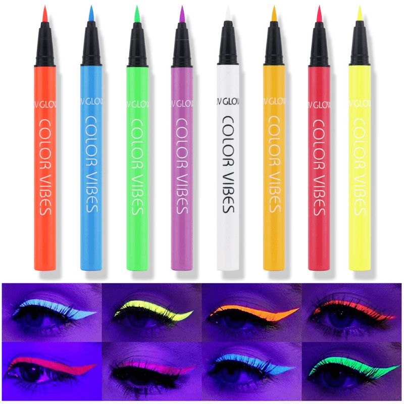 10 Colors Water Activated Eyeliner Uv Light Neon Face Body - Temu