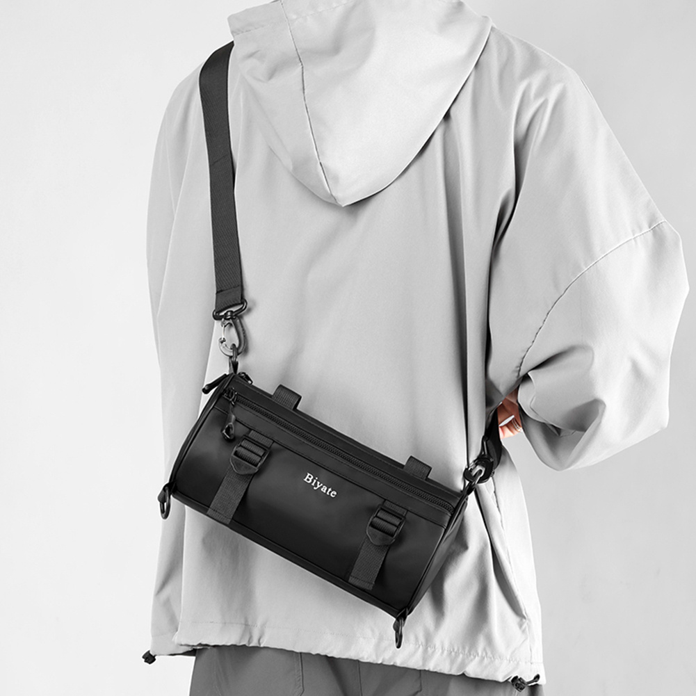 Nylon Bucket Sling Bag (Black)