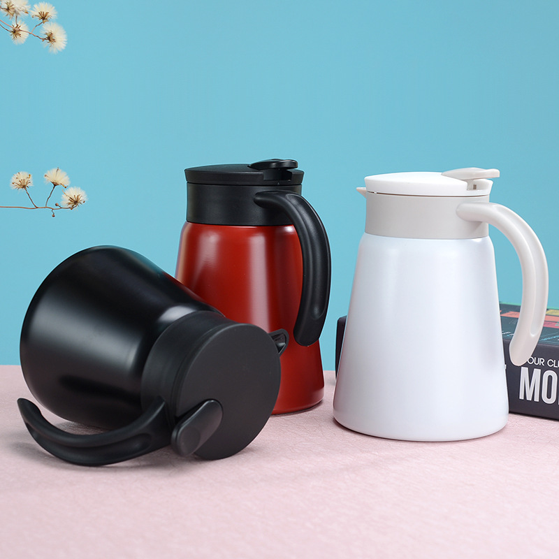 Thermal Insulation Teapot Coffee Thermos Jug in 3 Colors Black