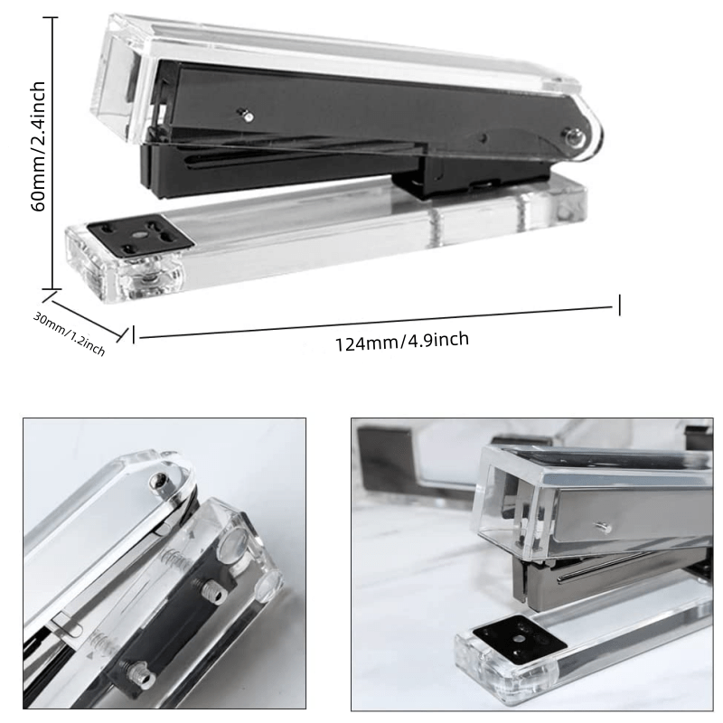 Office Supplies Set Acrylic Stapler Set Stapler Tape - Temu