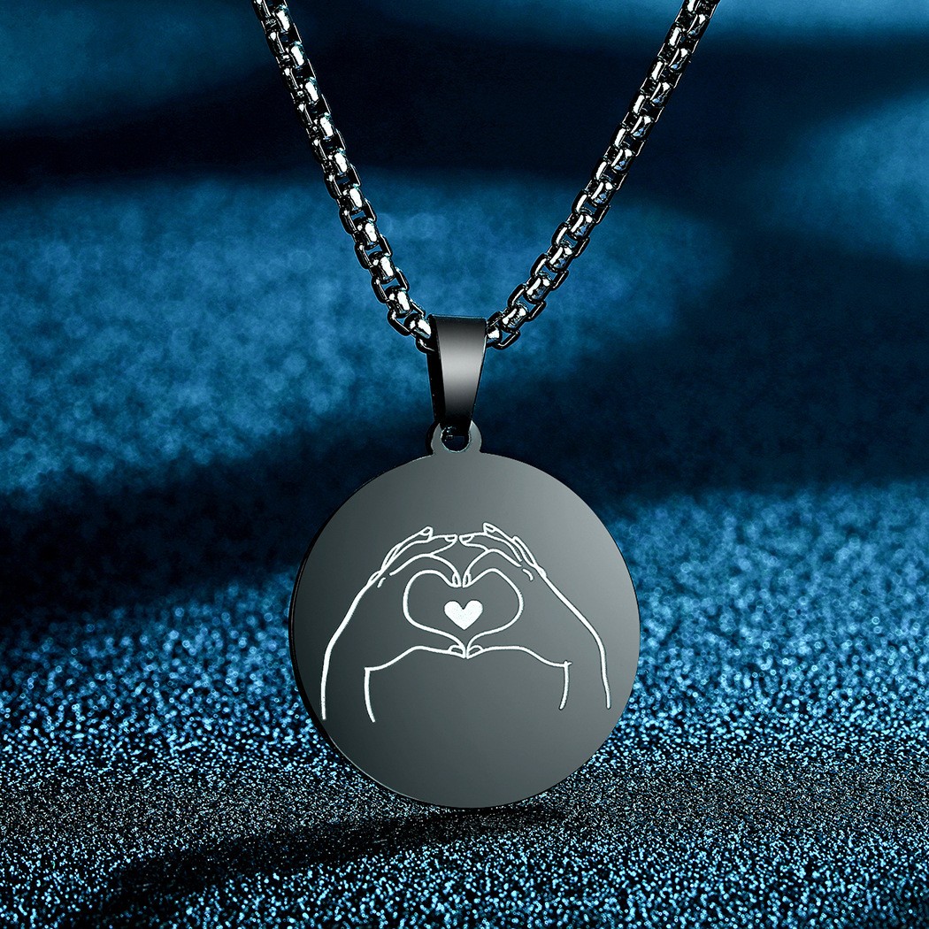 Men's heart deals necklace