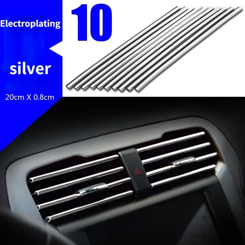 10 Stücke Auto Klimaanlage Luftauslass Dekorative Streifen Mesh