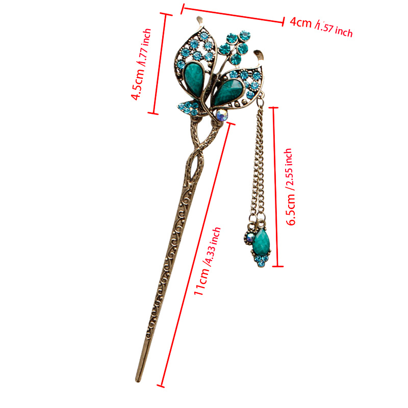 Elegant Butterfly Decor Hair Pins Rhinestone Hair Stick With Temu
