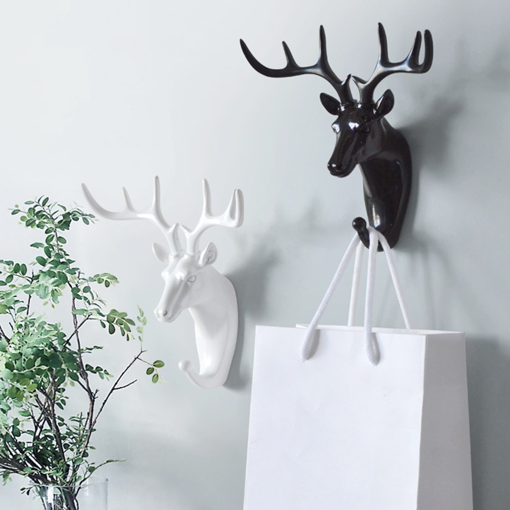 Hanging Hook Vintage Deer Head Antlers Wall Plastic Hooks - Temu Canada