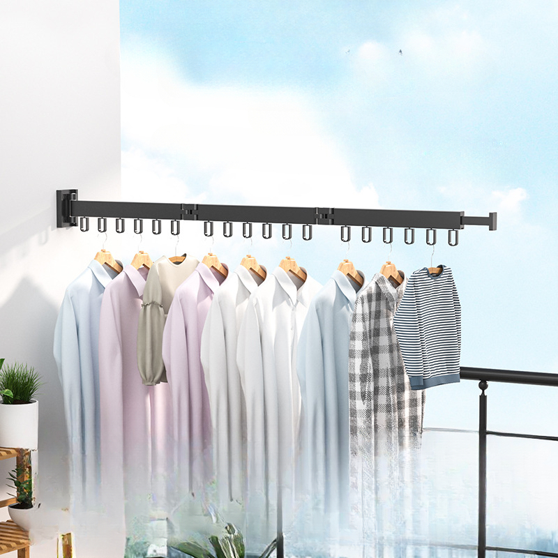 Wall Mounted Folding Clothes Rack Indoor/outdoor Quilt Rack - Temu