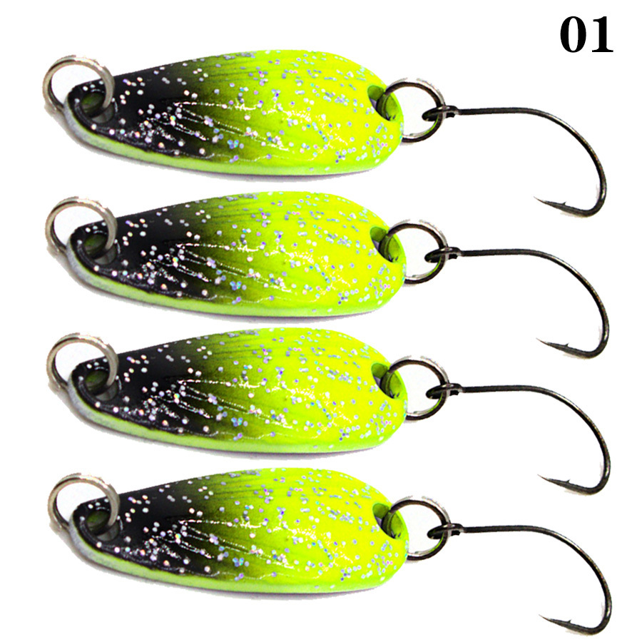 4Pcs Funny Fishing Lures,Special Shaped Hard Metal Sequin Fishing