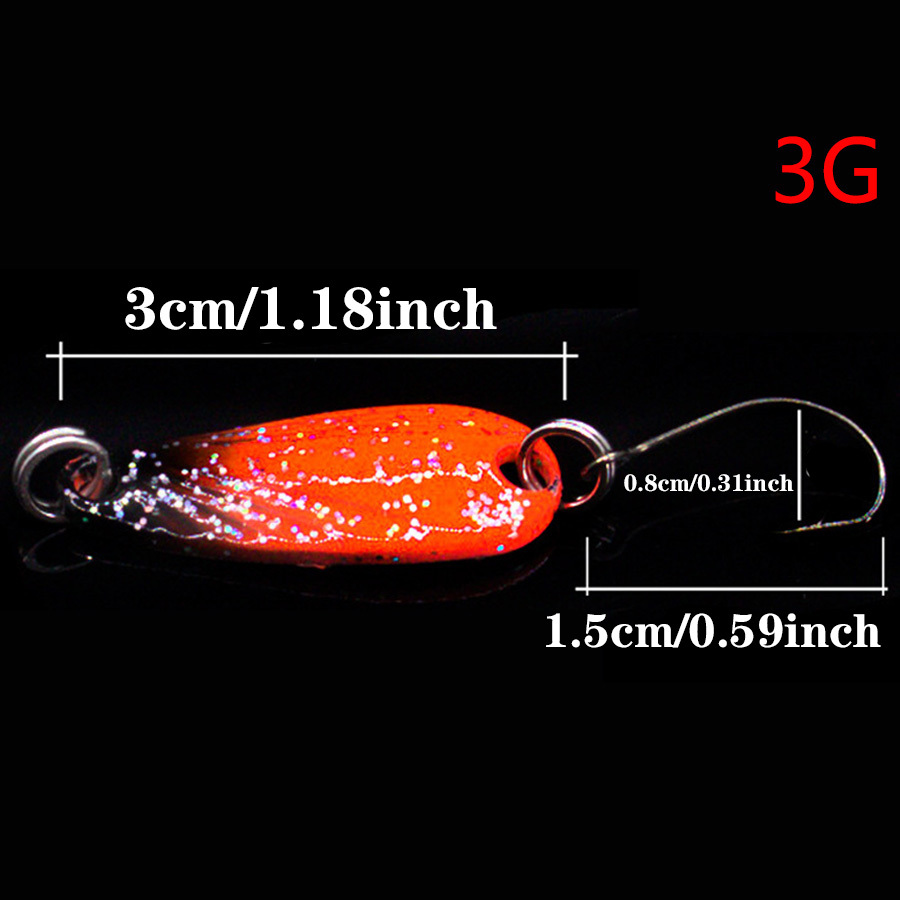 2023 New ZMZ 1.5g/2.5g/3.5g Trout Spoon Lures Metal Copper Fishing