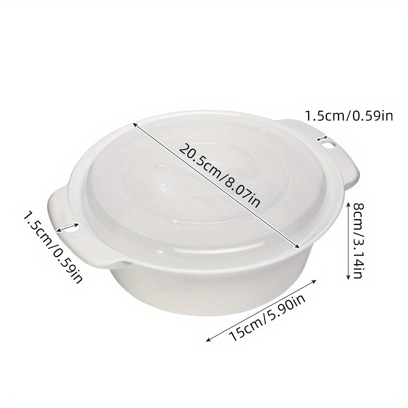 1pc Plastic Microwave Bowl Ramen Bowls With Lid Creative Noodles Bowls ...