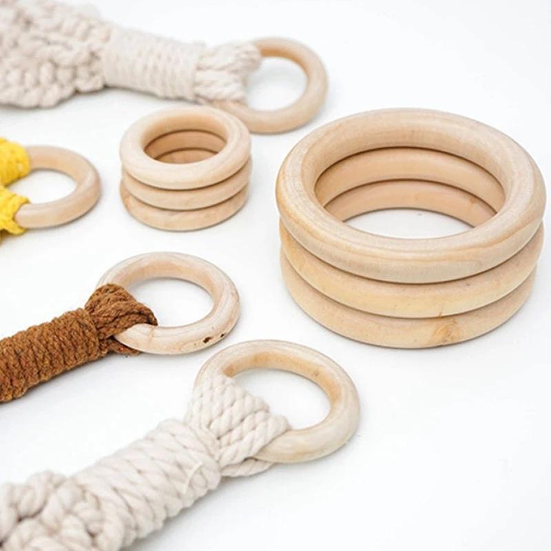 Nature Wooden Rings 8 Sizes Wood Rings For Crafts Macrame - Temu