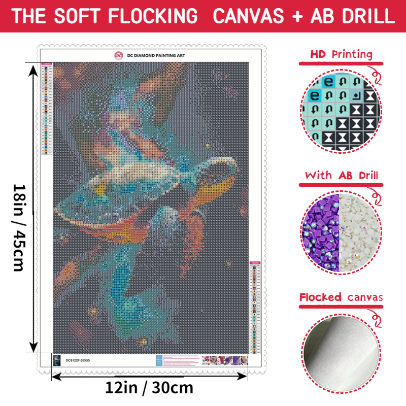 5d Flocked Canvas S r Artificial Diamond + Ab Core New Tools - Temu