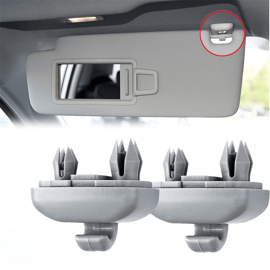 2 Stück Sonnenblendenhakenhalter Clip Halterung Für Camry Corolla