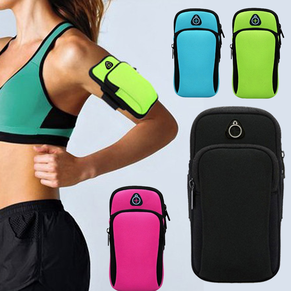 

Sports Mobile Phone Arm Bag, Dacron Waterproof Running Armband With Earphone Hole, Outdoor Fitness Cycling Arm Bag