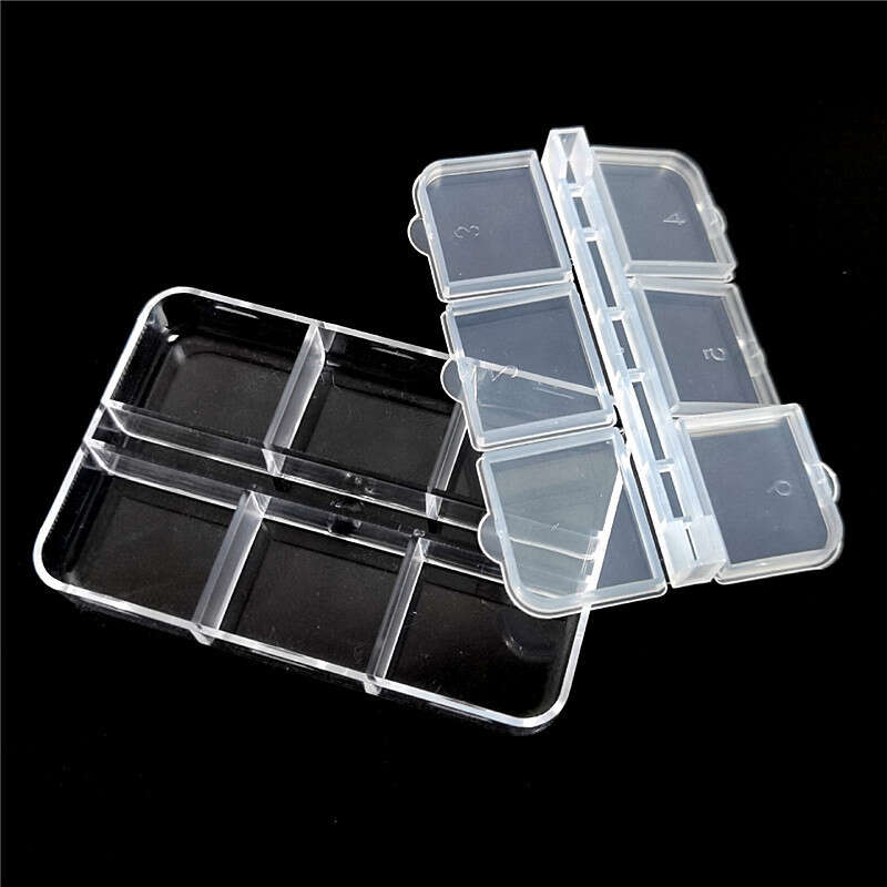 12 Compartment Empty Storage Box for nail charms, gliter