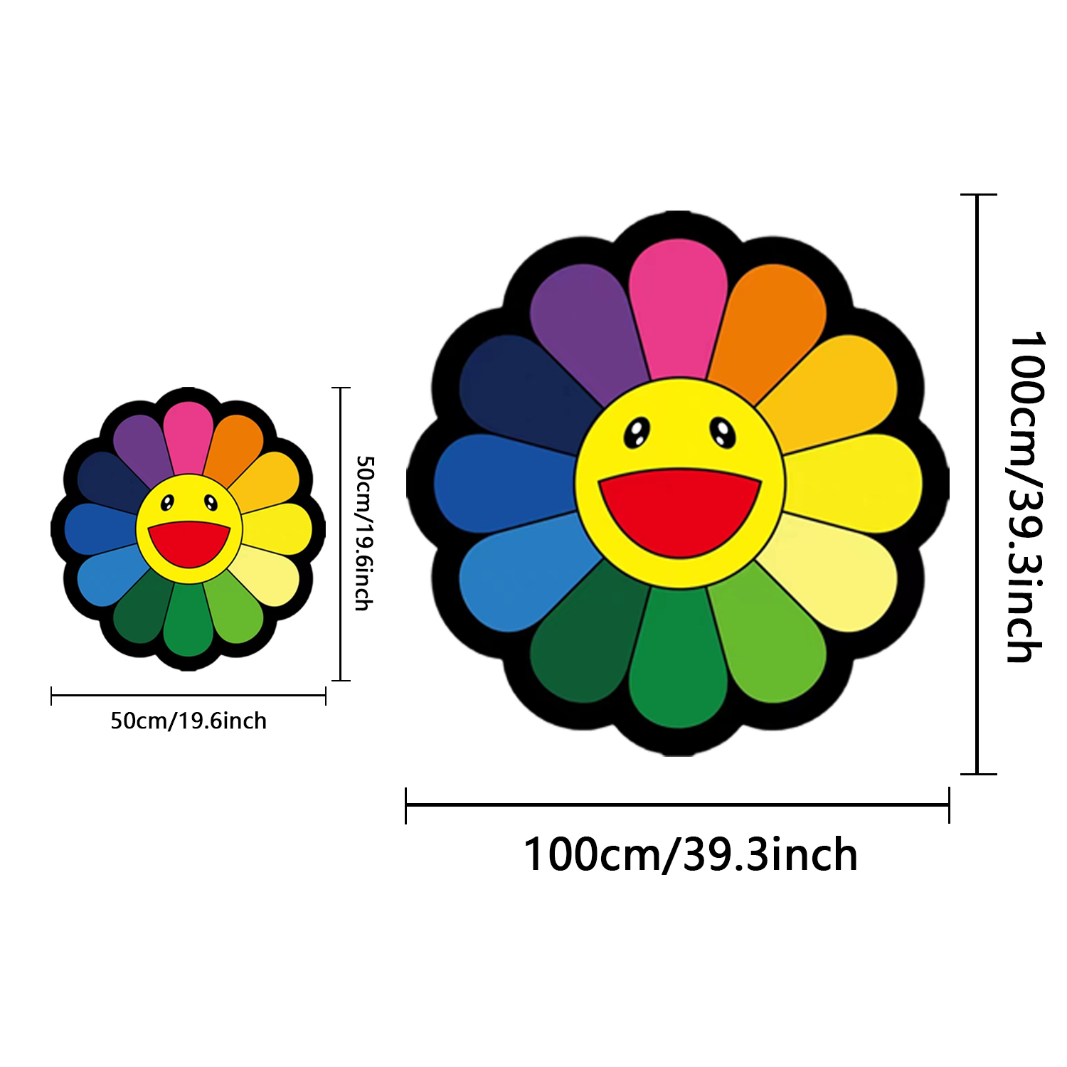 New Takashi Murakami Flower Bedroom Area Rugs Floor Mat Living Room Wool  Carpet