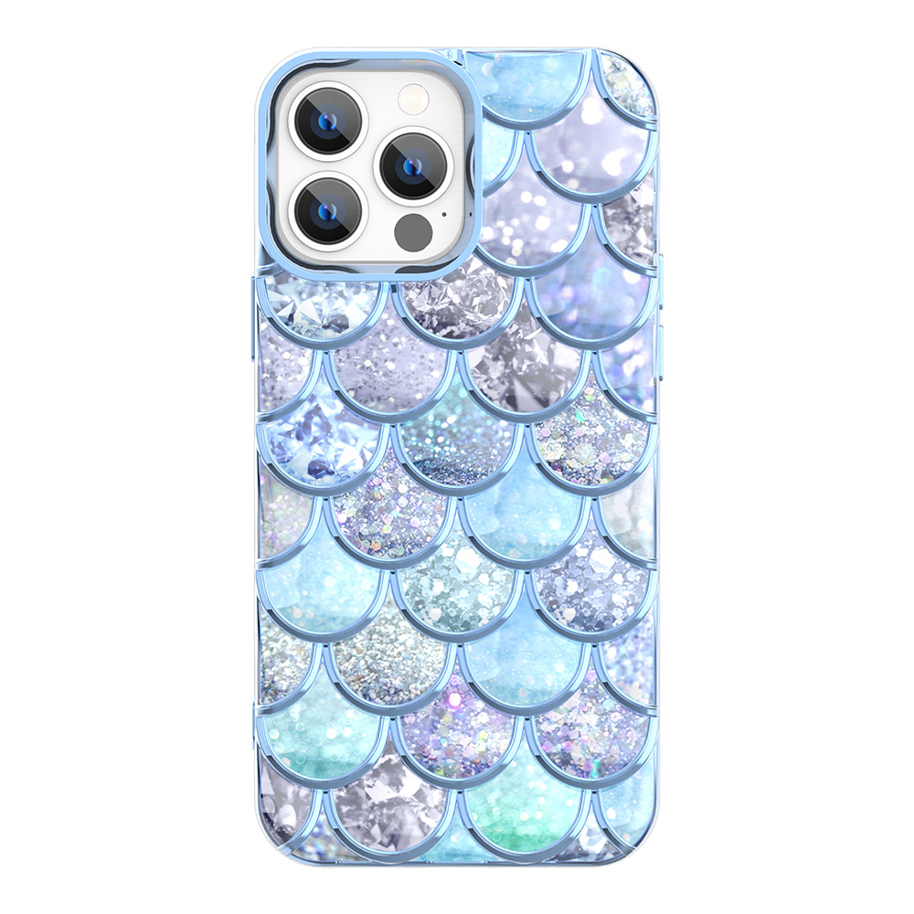 New Electroplated 3d Mermaid Scales Dazzling Chic Case Temu