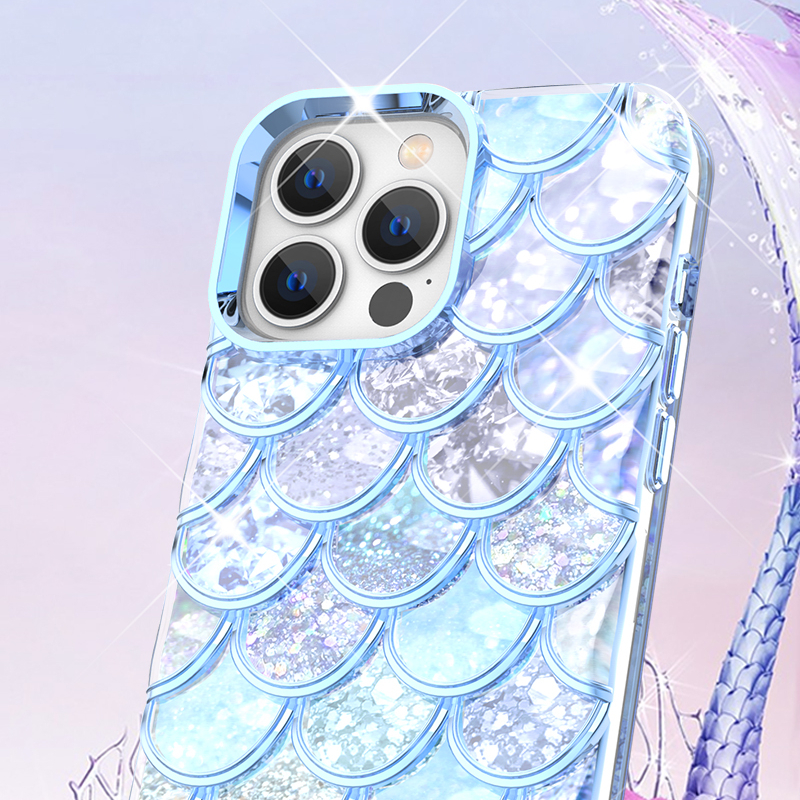 Cute 3d Mermaid Case With Camera Lens Protector Compatible With Iphone 14  14 Pro 14pro Max - Cell Phones & Accessories - Temu