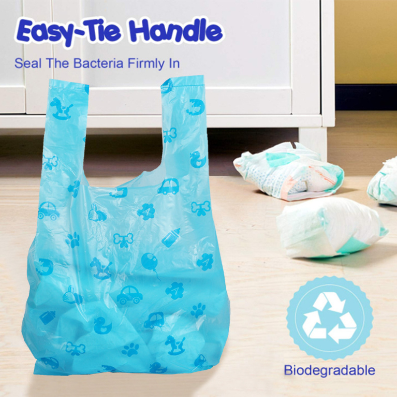 100pcs Durable 1.5 Silk Dog Poop Bags Leak Proof Pet Waste Disposal