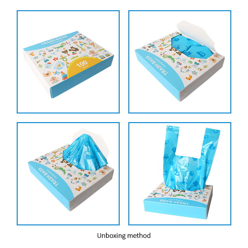 100pcs Durable 1.5 Silk Dog Poop Bags Leak Proof Pet Waste Disposal