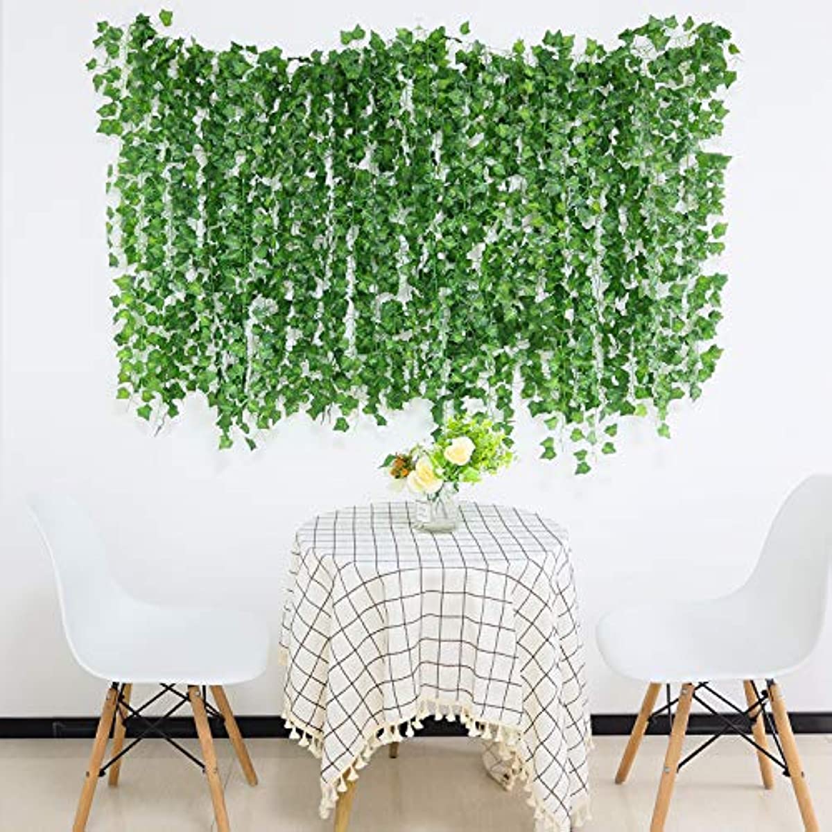 Faux Greenery Garland Artificial Leaves Hanging Vine For - Temu