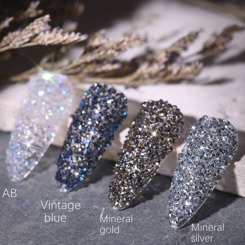 1440Pcs Nail Art Mini Rhinestones 3D Glass Crystal Gems DIY