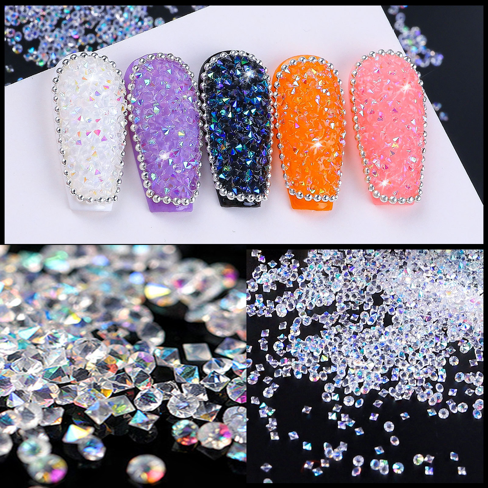 Glitter Nail Gems Mini Rhinestones For Diy Nail Art And - Temu