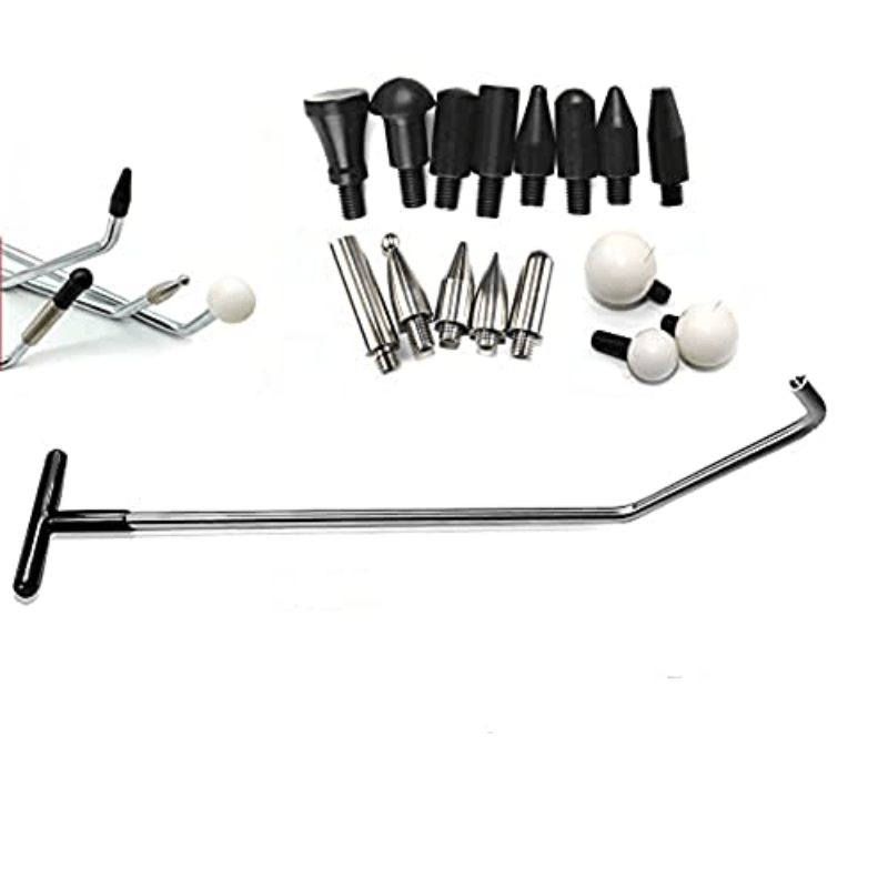 Paintless Dent Repair Rods Tools Kits With Taper Head And S-hook For Car Auto Body Dents Hail Damage Removal Set Stainless Steel Hands Tools