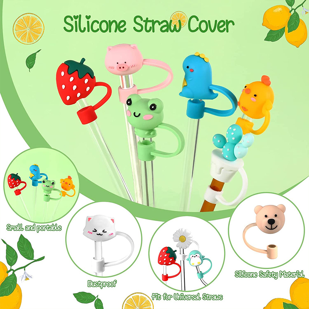 silicone silicone straw tips cover dustproof