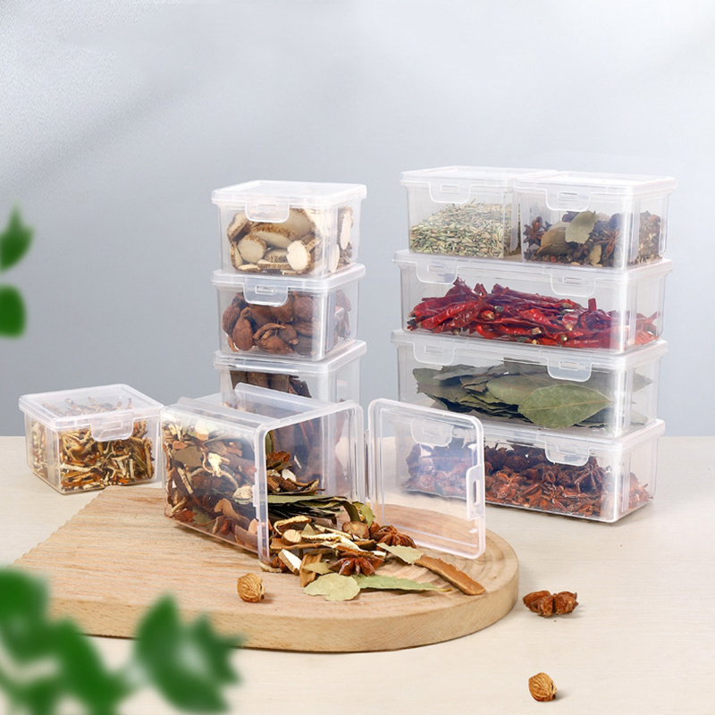 Food Storage Container Kitchen Organizer Box Storage Plastic Transparent  Sealed