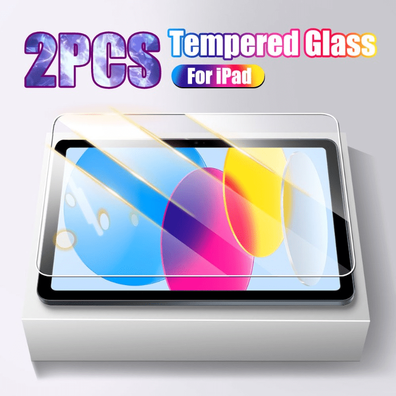 Protecteur d'écran, 2 pièces/lot, en verre trempé pour Apple iPad