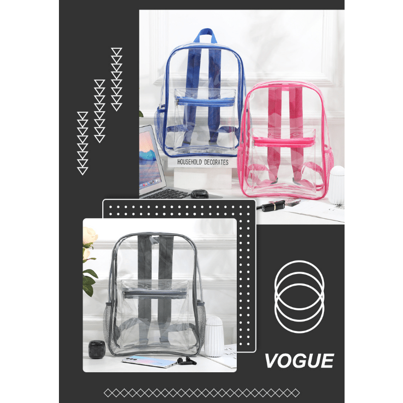 Pvc Transparent Large Capacity Waterproof Backpack, Ideal For Men And Women,  Clear Durable Lightweight School Backpack, For Outdoor Sports, Camping,  Hiking, And Travel, Perfect For School Sporting Events - Temu