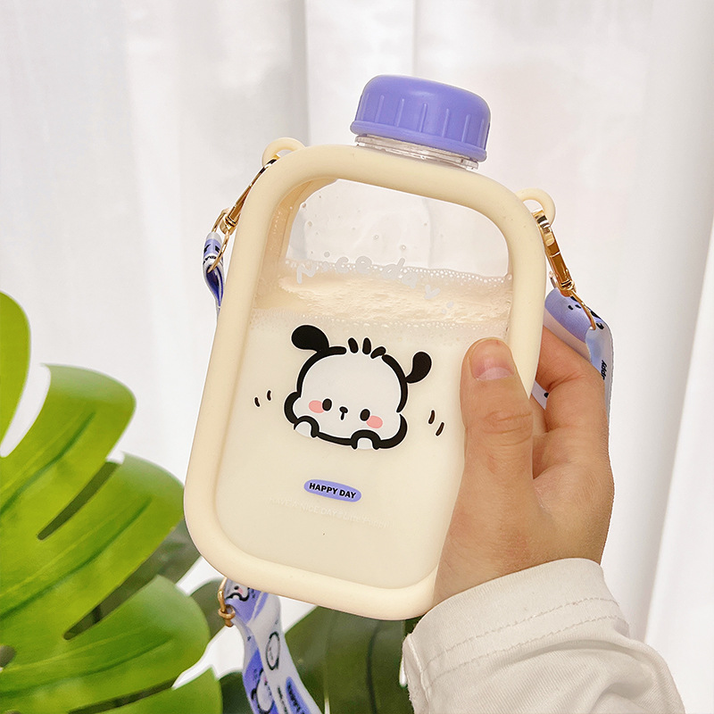 550ML Children Bottle for Outdoor Travel School Cute Cartoon Animal Baby Water  Bottle with Shoulder Strap