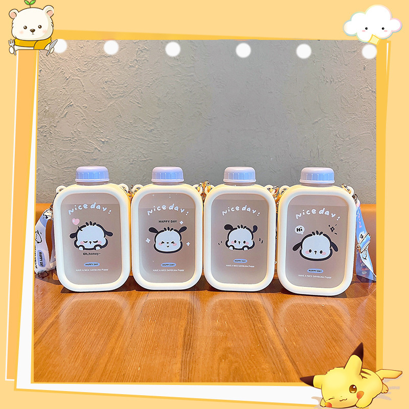 ORINEWS Kawaii Water Bottle - Cute Water Bottles with Straw and Strickers  Cartoon Double Drinking Water Bottle Leakproof Squar Bottle Cute Juice Tea  Water Cups - Yahoo Shopping