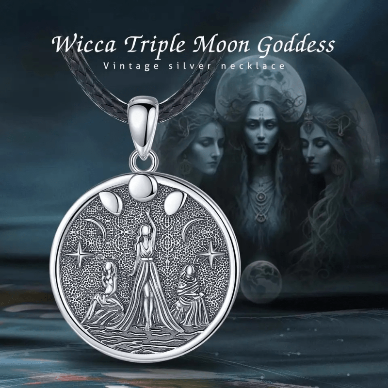 5pcs Triple Crescent Moon Goddess Pendant charm Pagan Jewelry Wiccan Witchy  charms DIY Women Yoga Nymph Accessories - AliExpress