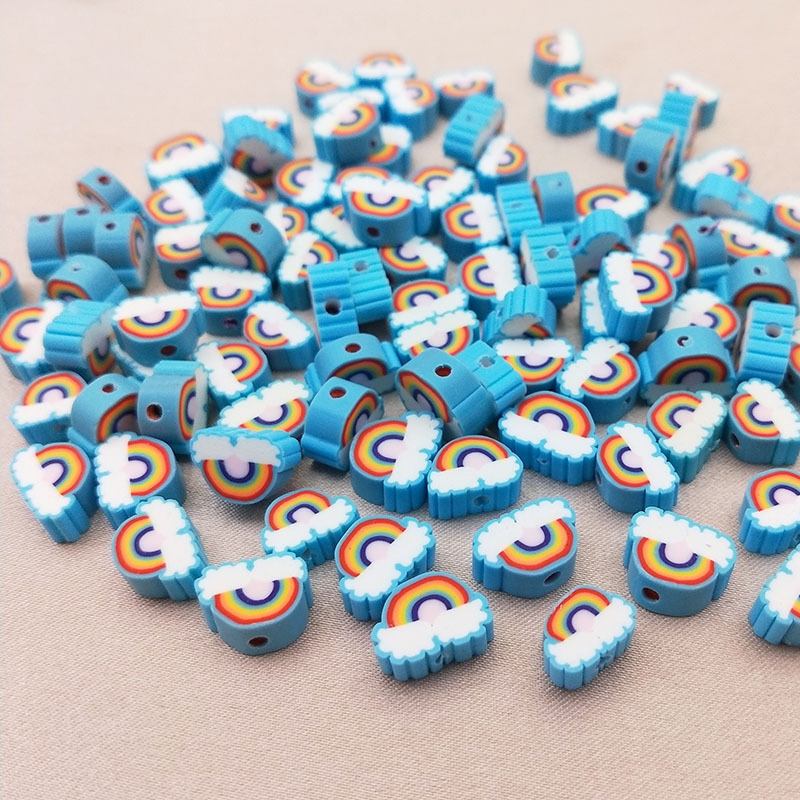 Image of 55/105pcs Polymer Clay Spacer Beads For Women Jewelry Making Diy Bracelet Necklace Hair Clip Accessories