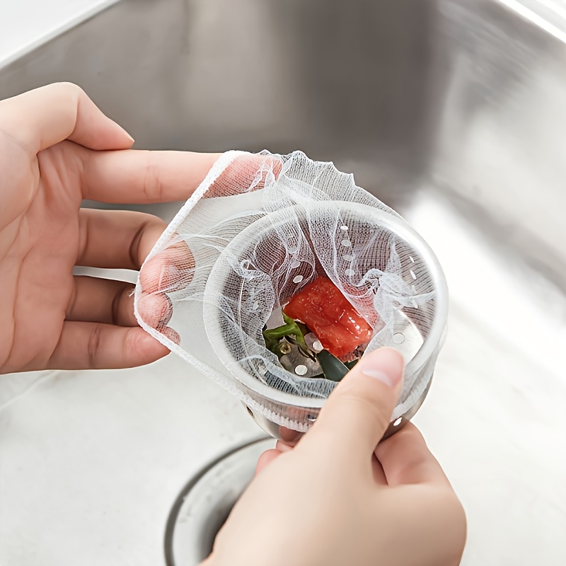 100pcs Kitchen Sink Strainer Disposable Bathroom Basin Drain Plug Filter  Mesh For Garbage Disposer, Cleaning.