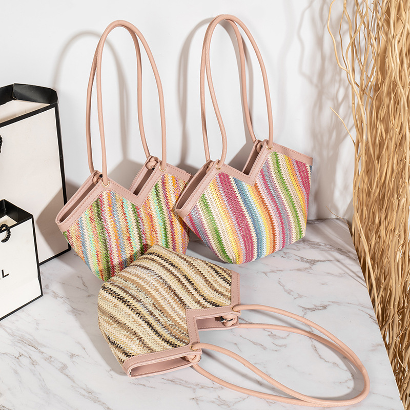 Designer Box Straw Bag