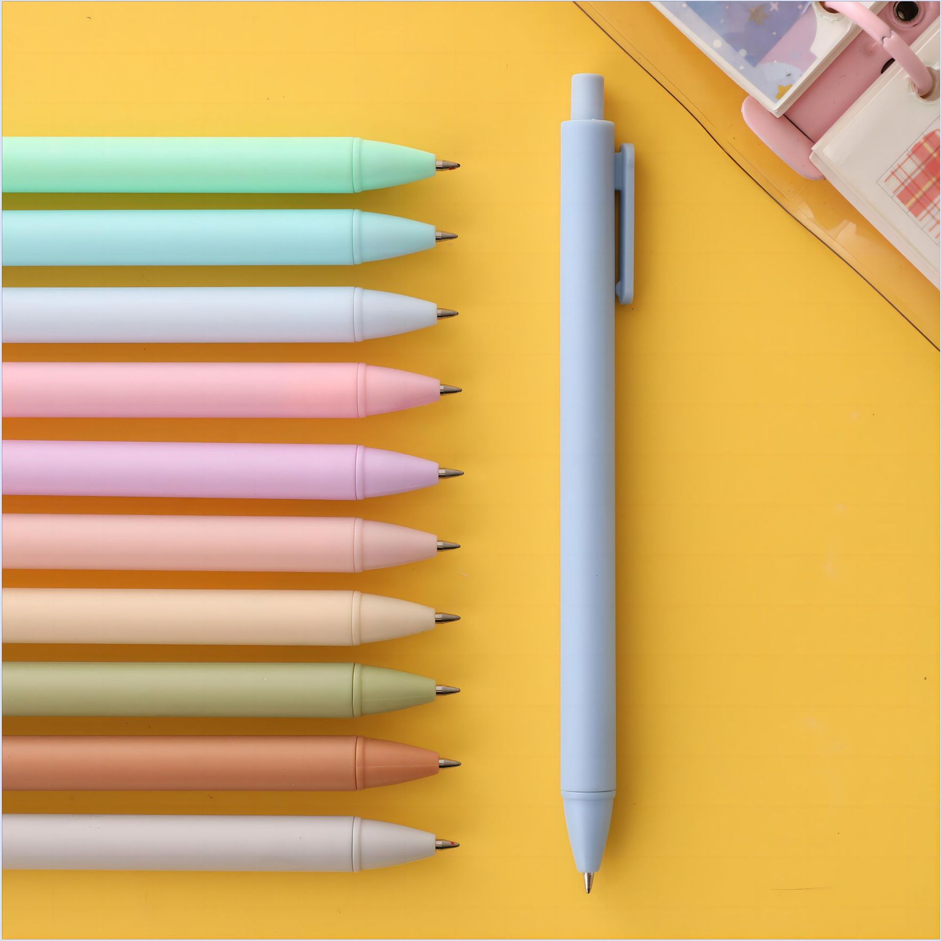 Macaroon Candy Color Retractable Ballpoint Pens Cute Kawaii - Temu