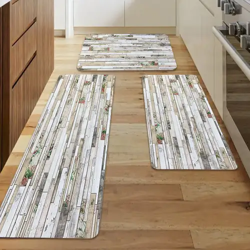 Kitchen Mat Cushioned Anti-fatigue Floor Mat Waterproof Non-slip Kitchen Rug  PVC Comfort Standing Kitchen Mats and Rugs for Office Home 