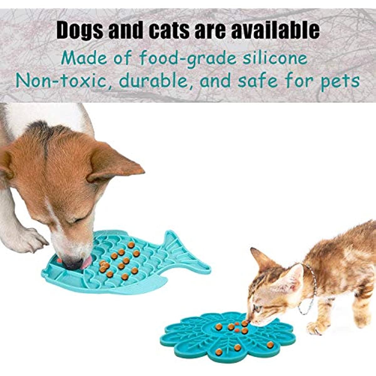 Cat Feeder Slow Feeder Cat Bowl Fish Shaped Silicone - Temu