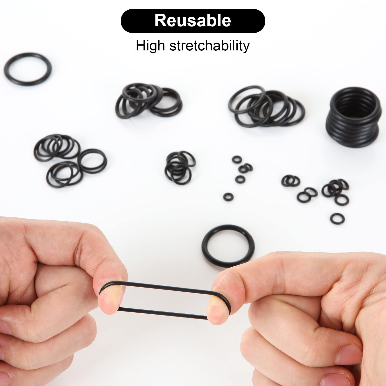 740pcs Rubber O Ring 24 Sizes Sealing Oil Resistance O-Ring Washer