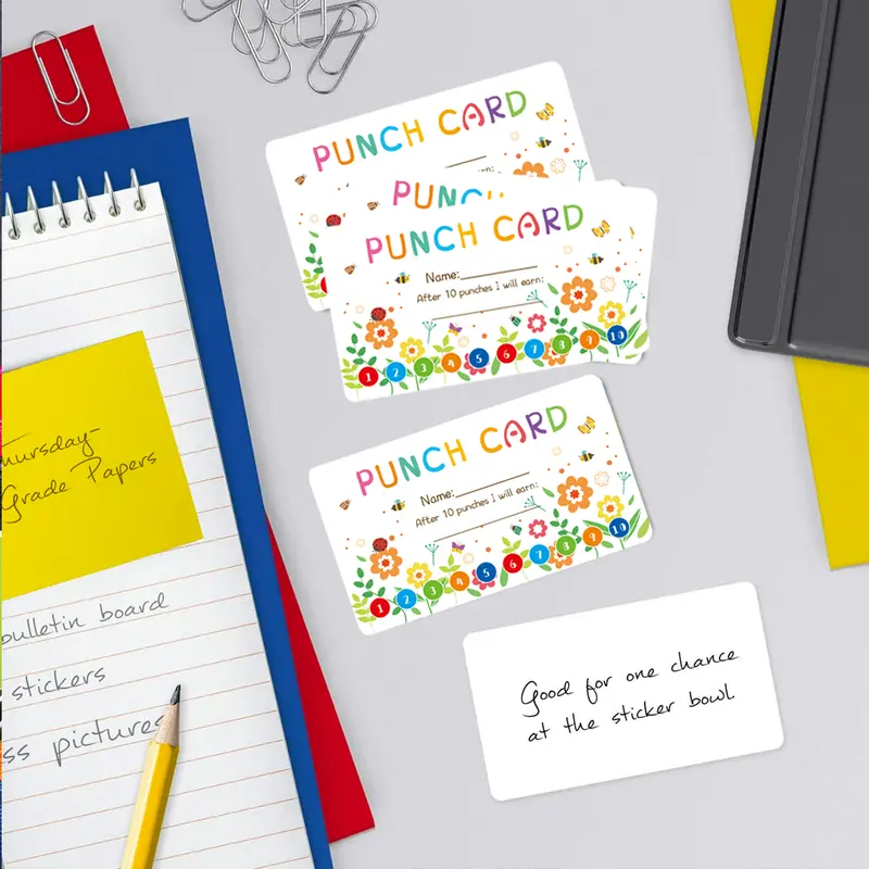 Punch Cards: A Perfect Incentive For Classroom Students Home - Temu