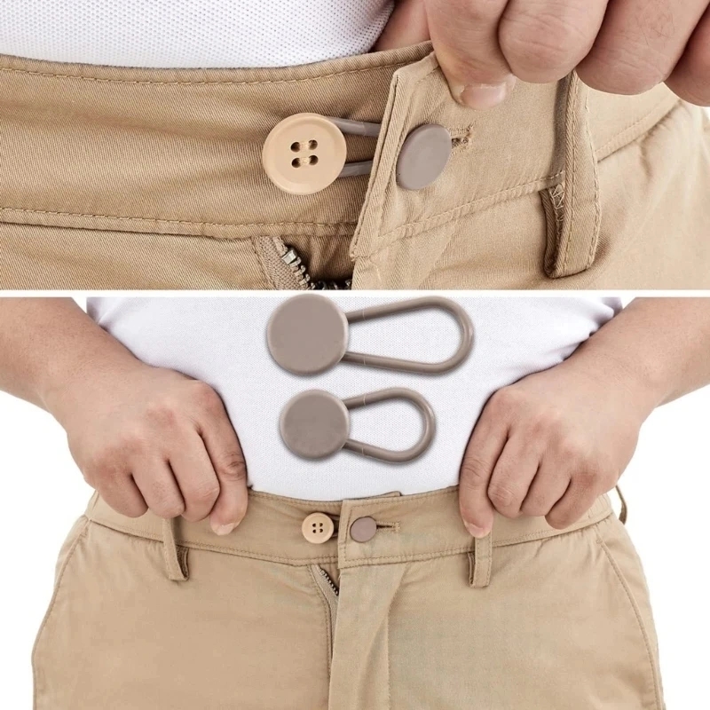 Ensemble de 4 rallonges de boucle de taille réglables, bouton de rallonge  de taille pour pantalon Jean Perfect Fit Instant Button