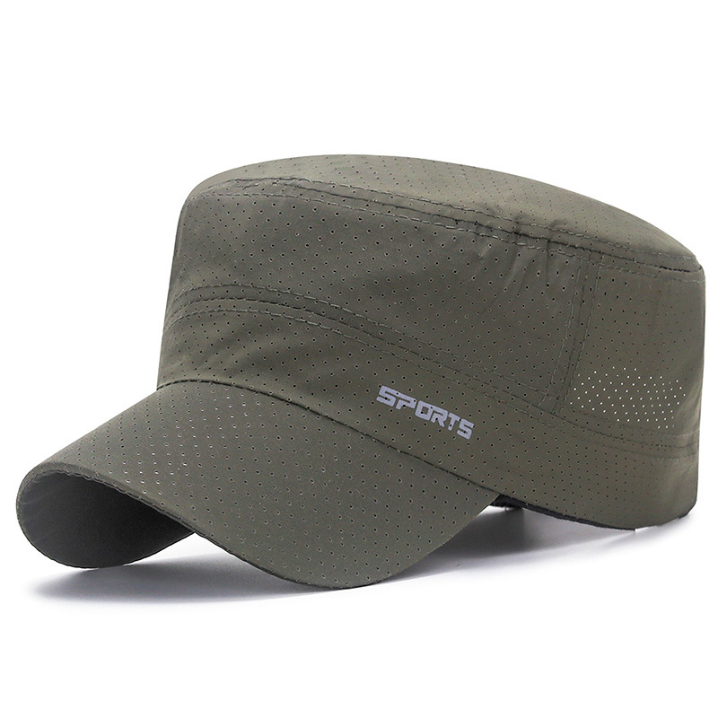 Gorras militares transpirables para hombre, gorra de verano plana