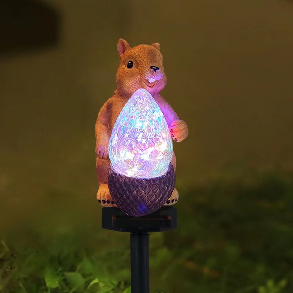 1pc Add A Magical Glow To Your Garden With This Solar Squirrel Lawn Garden  Atmosphere Light Patio, Lawn  Garden Temu Japan