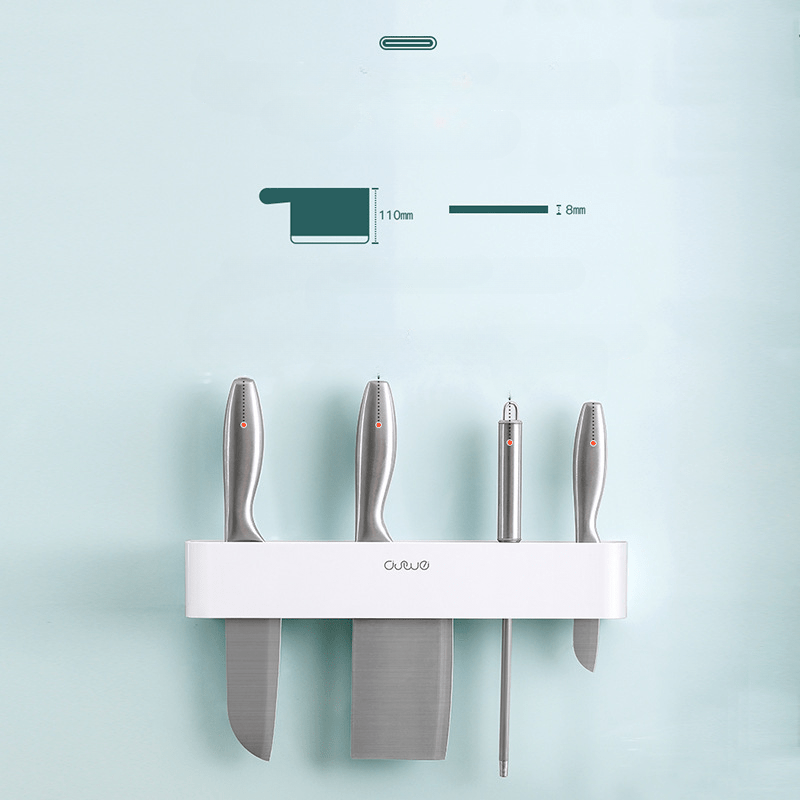 1pc Plastic Knife Storage Rack, Creative Grey Knife Holder Tool For Kitchen