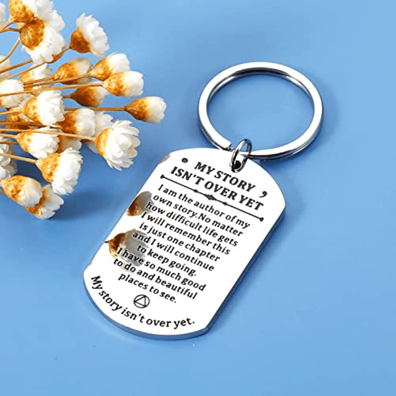 Inspirational Keychain Motivational Anti Anxiety Gifts for Women Men  Recovery Depression Self Care Stress Relief Coworker Boss College Students  Birthday Mantra Gifts for Him Her Keyring